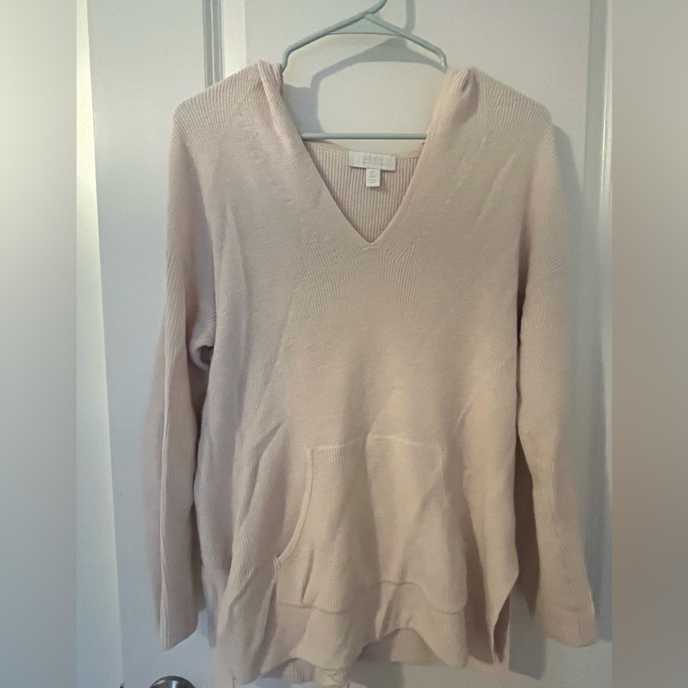 The White Company London pale pink hoodie